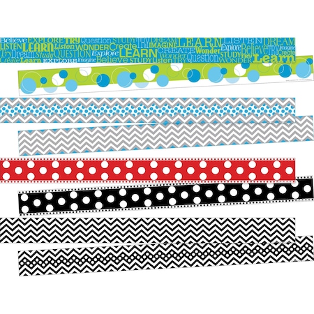 Barker Creek Chevron & Dots Double-Sided Trimmer  Designs, 48/set, PK48 3855